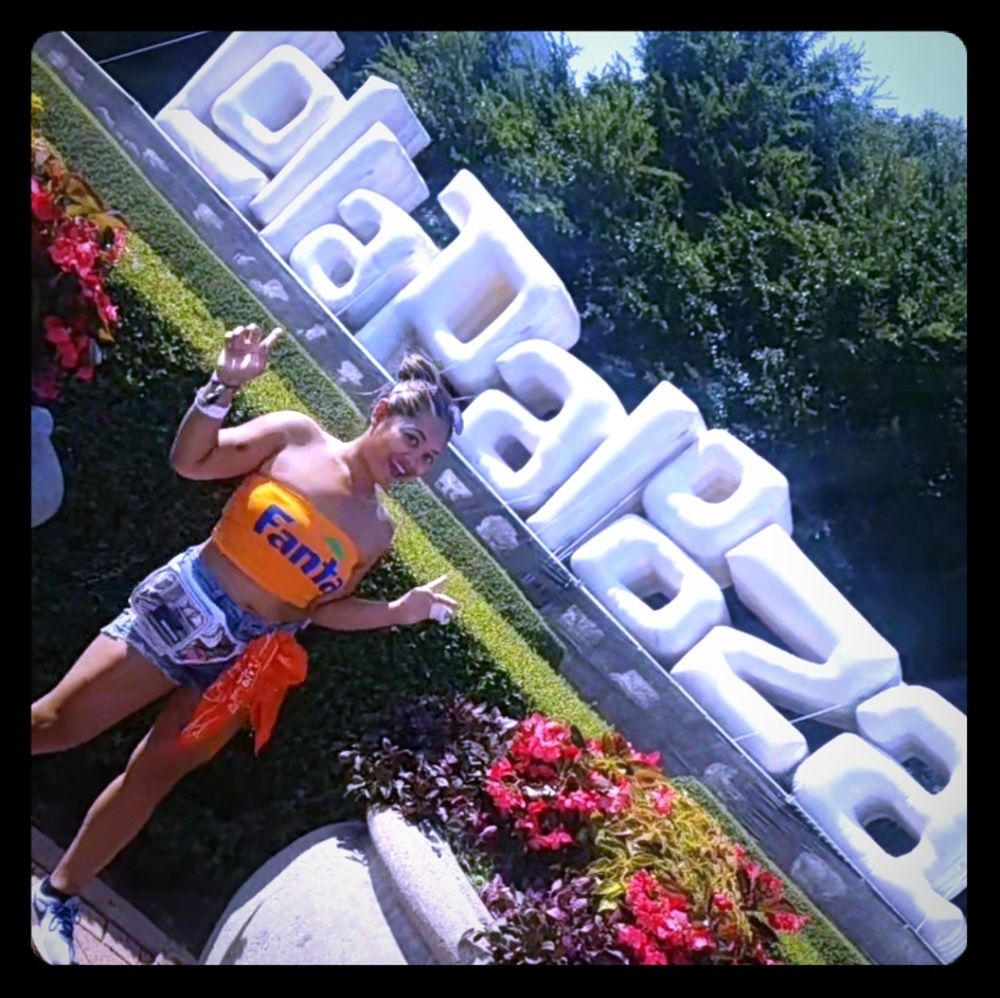 Orange Fanta Graphic Tube Top